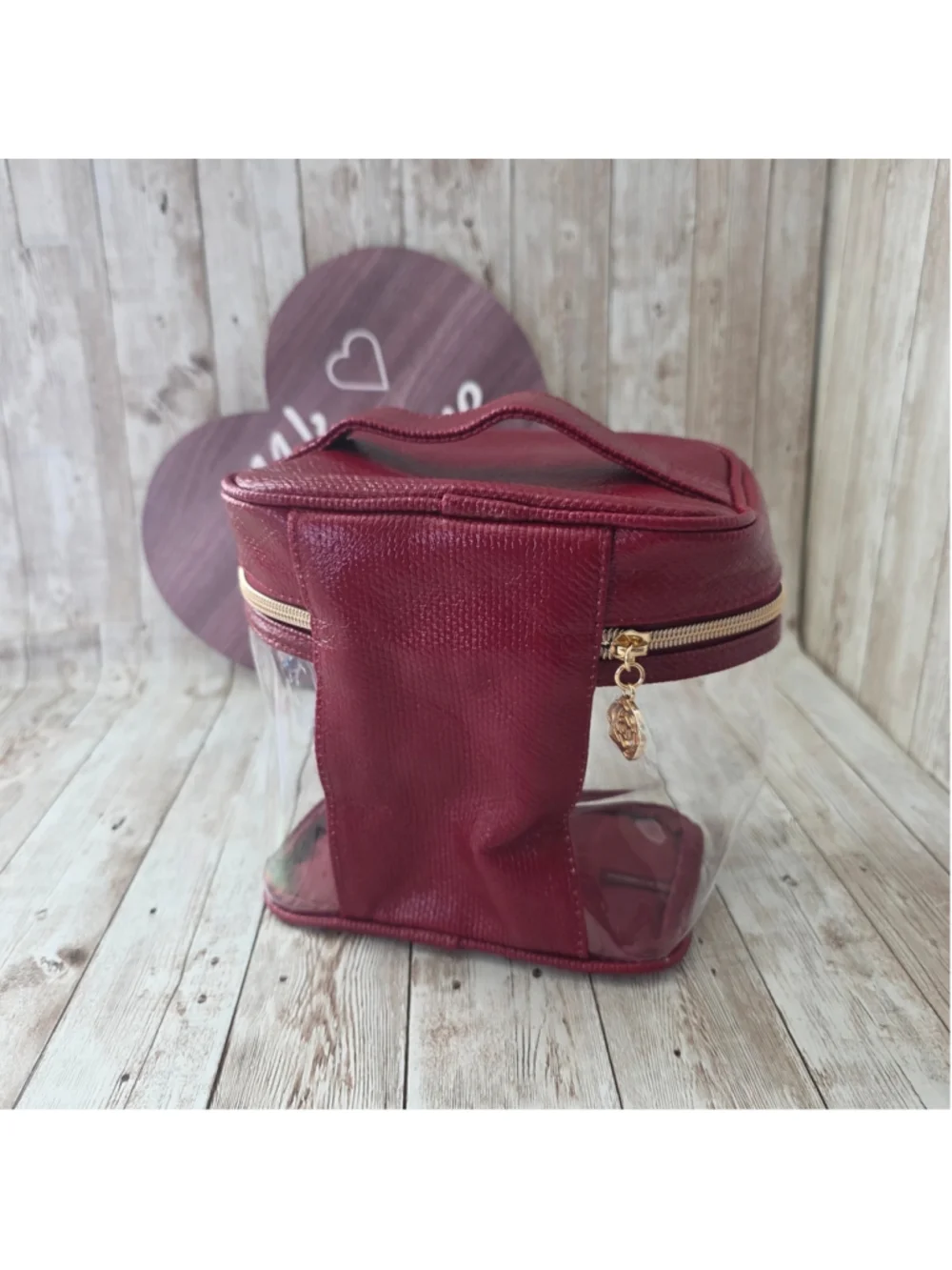 Lancôme Cosmetic Bag Red Clear NWOT